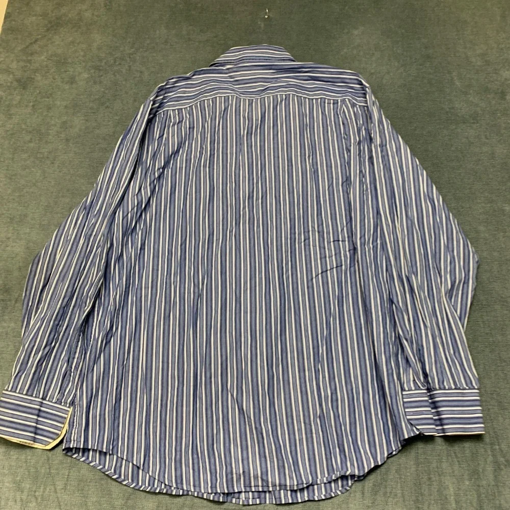 Banana Republic Shirt Mens XL Blue White Striped Cotton Streetwear Button Up
